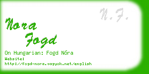 nora fogd business card